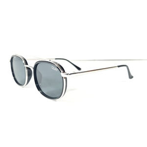 QUAY AUSTRALIA Got It Covered Circle Women's Polarized Black Sunglasses Sunnies